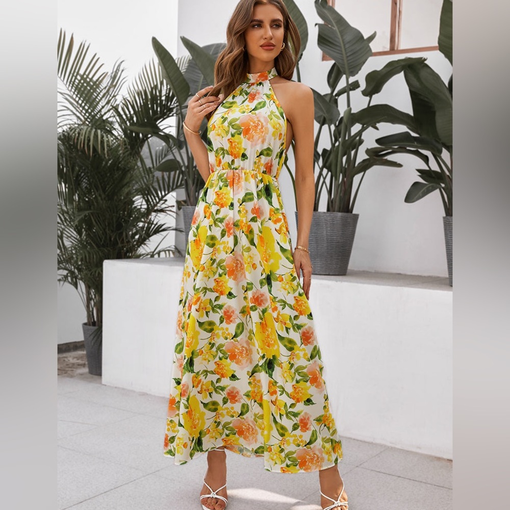 Beautiful floral halter dress- NWT
